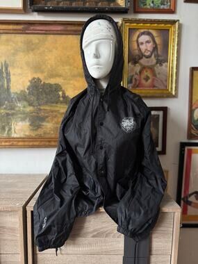 Slipknot Black Nylon Windbreaker Rain Jacket Size M